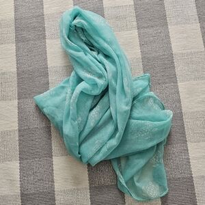 GANZ Surf Green Sheer Turtle Scarf